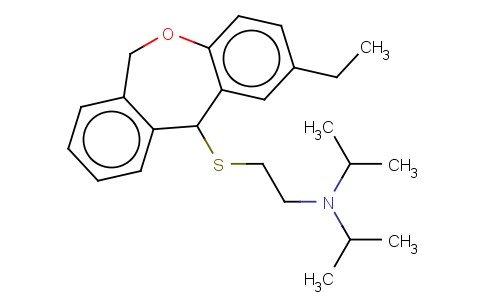 2-((2-ETHYL-6,11-DIHYDRODIBENZ(B,E)OXEPIN-11-YL)THIO)-N,N-BIS(1-METHYL ETHYL)ETHANAMINE